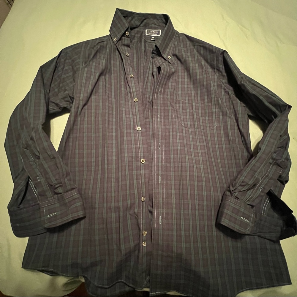 Men’s plaid dress shirt. 16.5